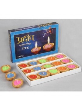 Pradeep 15 pcs earthen diyas
